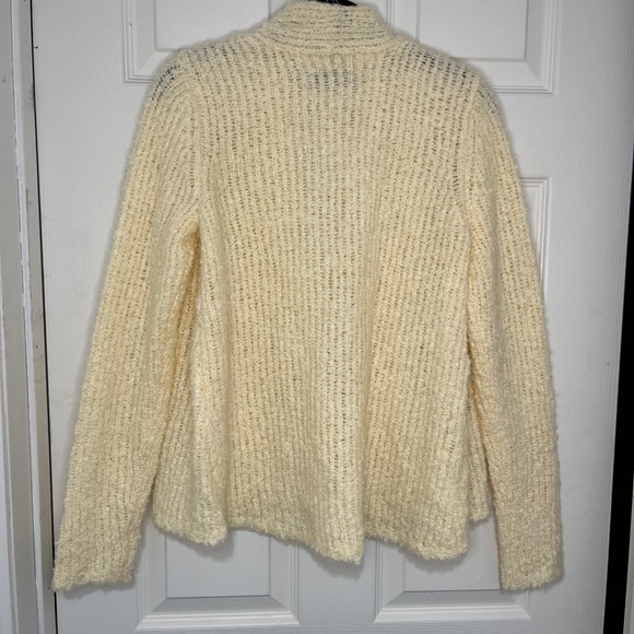 Loft NWT Mohair & Wool Blend Boucle Knit Open Front Cardigan Sz M Soft Fuzzy - Picture 7 of 7